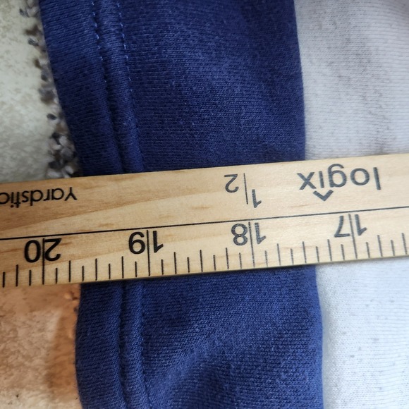 Fanatics Women's Large Notre Dame Heather Navy Block Party Arch Pullover - Picture 9 of 9